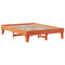 vidaXL Bed Frame without Mattress Wax Brown 160x200 cm Solid Wood Pine