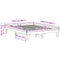 vidaXL Bed Frame without Mattress White 150x200 cm King Size Solid Wood Pine