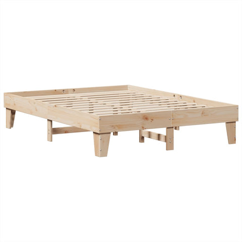 vidaXL Bed Frame without Mattress 140x200 cm Solid Wood Pine