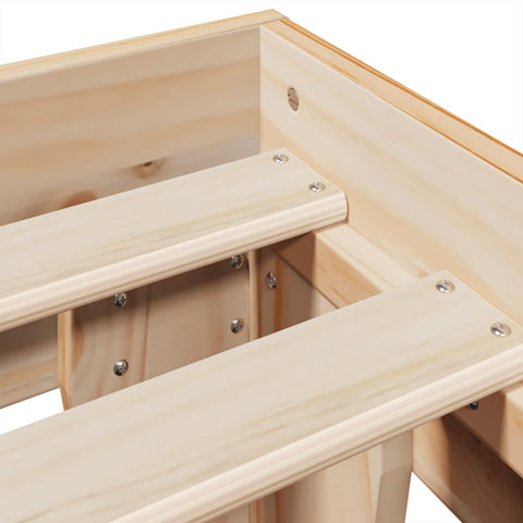 vidaXL Bed Frame without Mattress 140x200 cm Solid Wood Pine