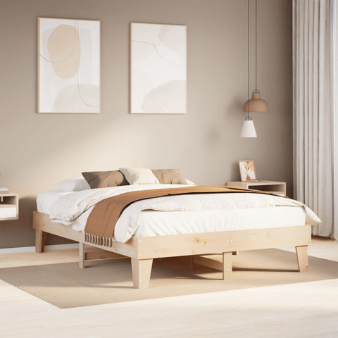 vidaXL Bed Frame without Mattress 140x200 cm Solid Wood Pine