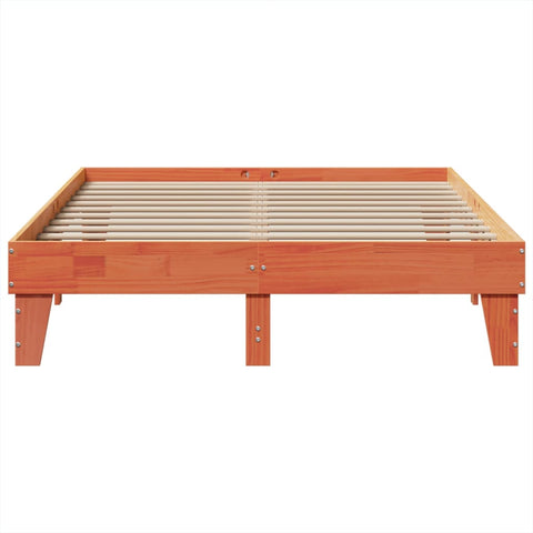 vidaXL Bed Frame without Mattress Wax Brown 140x200 cm Solid Wood Pine