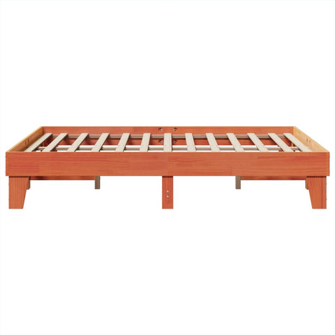 vidaXL Bed Frame without Mattress Wax Brown 140x200 cm Solid Wood Pine