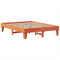 vidaXL Bed Frame without Mattress Wax Brown 140x200 cm Solid Wood Pine