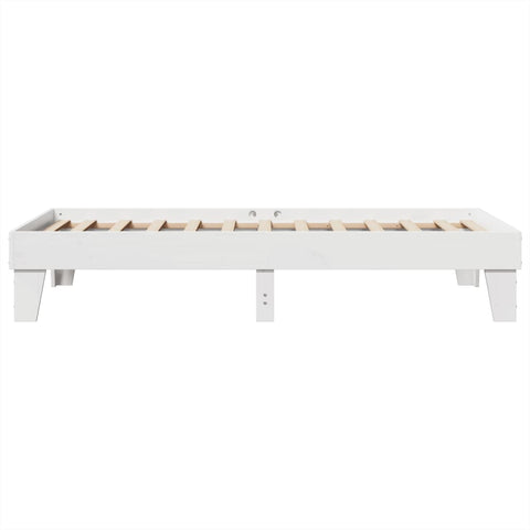 vidaXL Bed Frame without Mattress White 100x200 cm Solid Wood Pine