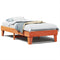 vidaXL Bed Frame without Mattress Wax Brown 100x200 cm Solid Wood Pine