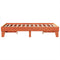 vidaXL Bed Frame without Mattress Wax Brown 135x190 cm Double Solid Wood Pine