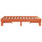 vidaXL Bed Frame without Mattress Wax Brown 120x190 cm Small Double Solid Wood Pine
