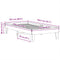 vidaXL Bed Frame without Mattress 75x190 cm Small Single Solid Wood Pine