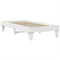 vidaXL Bed Frame without Mattress White 75x190 cm Small Single Solid Wood Pine