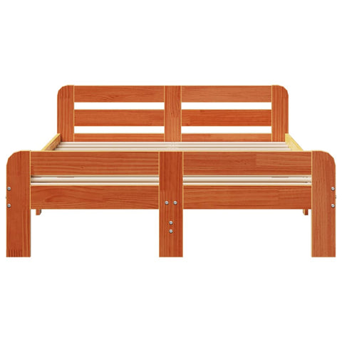 vidaXL Bed Frame without Mattress Wax Brown 180x200 cm Super King Size Solid Wood Pine