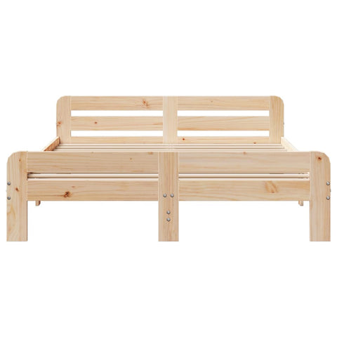 vidaXL Bed Frame without Mattress 150x200 cm King Size Solid Wood Pine