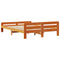 vidaXL Bed Frame without Mattress Wax Brown 140x200 cm Solid Wood Pine