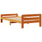 vidaXL Bed Frame without Mattress Wax Brown 90x200 cm Solid Wood Pine