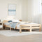 vidaXL Bed Frame without Mattress 135x190 cm Double Solid Wood Pine