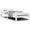 vidaXL Bed Frame without Mattress White 75x190 cm Small Single Solid Wood Pine