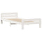 vidaXL Bed Frame without Mattress White 75x190 cm Small Single Solid Wood Pine