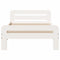 vidaXL Bed Frame without Mattress White 75x190 cm Small Single Solid Wood Pine