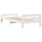 vidaXL Bed Frame without Mattress White 75x190 cm Small Single Solid Wood Pine