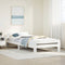 vidaXL Bed Frame without Mattress White 75x190 cm Small Single Solid Wood Pine
