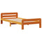 vidaXL Bed Frame without Mattress Wax Brown 75x190 cm Small Single Solid Wood Pine