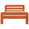 vidaXL Bed Frame without Mattress Wax Brown 75x190 cm Small Single Solid Wood Pine