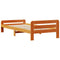 vidaXL Bed Frame without Mattress Wax Brown 75x190 cm Small Single Solid Wood Pine