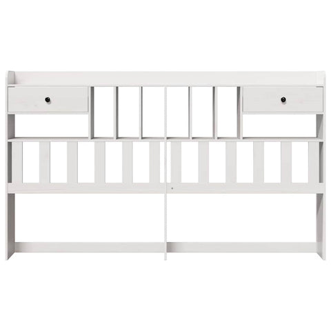 vidaXL Headboard with Storage White 180 cm Solid Wood Pine