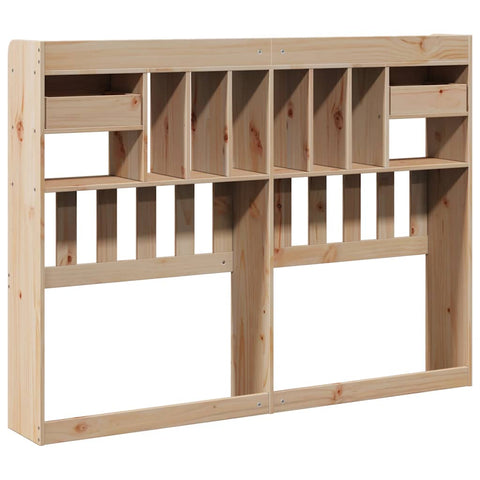 vidaXL Headboard with Storage 160 cm Solid Wood Pine