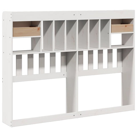 vidaXL Headboard with Storage White 160 cm Solid Wood Pine