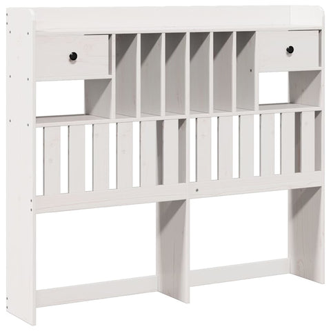 vidaXL Headboard with Storage White 135 cm Solid Wood Pine