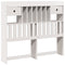 vidaXL Headboard with Storage White 135 cm Solid Wood Pine