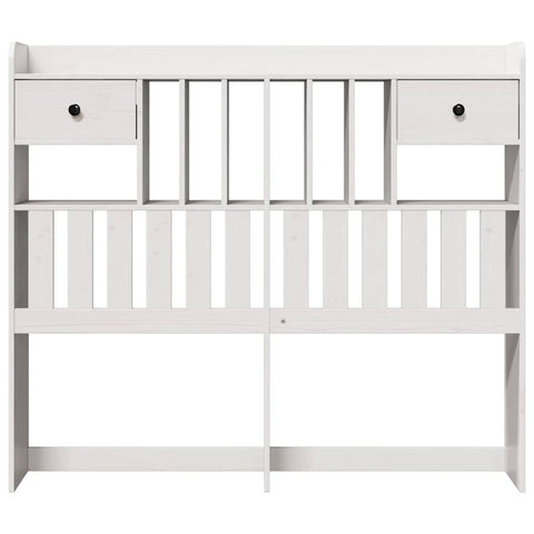 vidaXL Headboard with Storage White 135 cm Solid Wood Pine