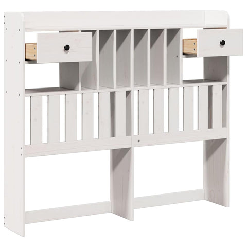 vidaXL Headboard with Storage White 135 cm Solid Wood Pine