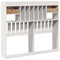 vidaXL Headboard with Storage White 135 cm Solid Wood Pine