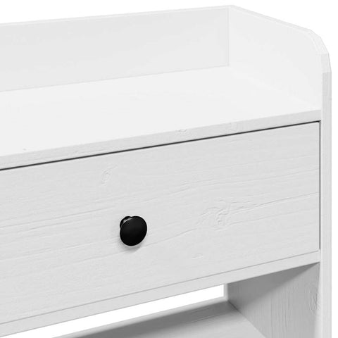 vidaXL Headboard with Storage White 135 cm Solid Wood Pine