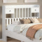 vidaXL Headboard with Storage White 135 cm Solid Wood Pine