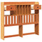 vidaXL Headboard with Storage Wax Brown 120 cm Solid Wood Pine