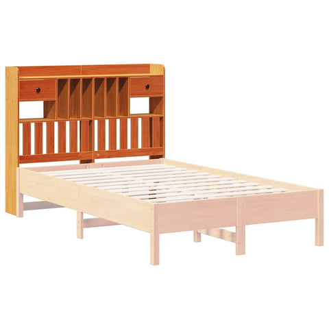 vidaXL Headboard with Storage Wax Brown 120 cm Solid Wood Pine