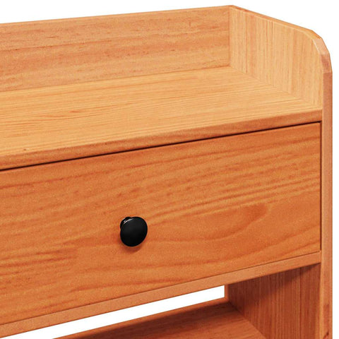 vidaXL Headboard with Storage Wax Brown 120 cm Solid Wood Pine