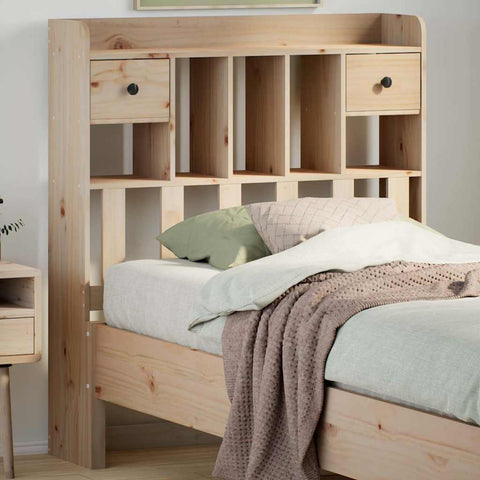 vidaXL Headboard with Storage 100 cm Solid Wood Pine