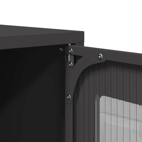 vidaXL Bedside Cabinet Black 36x39x60.5 cm Cold-rolled Steel