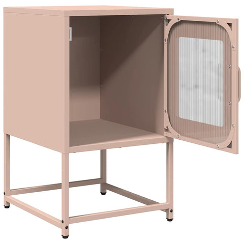 vidaXL Bedside Cabinet Pink 36x39x60.5 cm Cold-rolled Steel