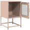 vidaXL Bedside Cabinet Pink 36x39x60.5 cm Cold-rolled Steel