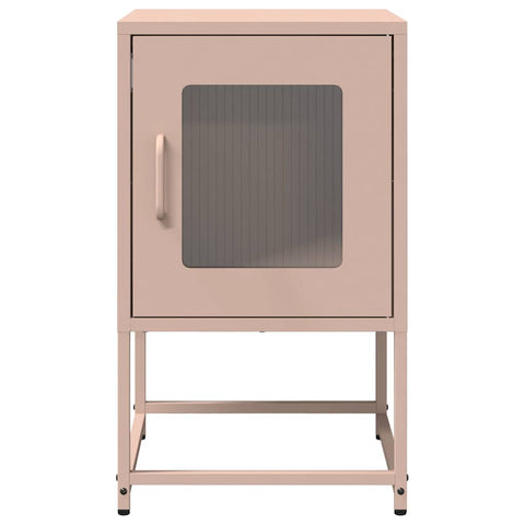 vidaXL Bedside Cabinet Pink 36x39x60.5 cm Cold-rolled Steel