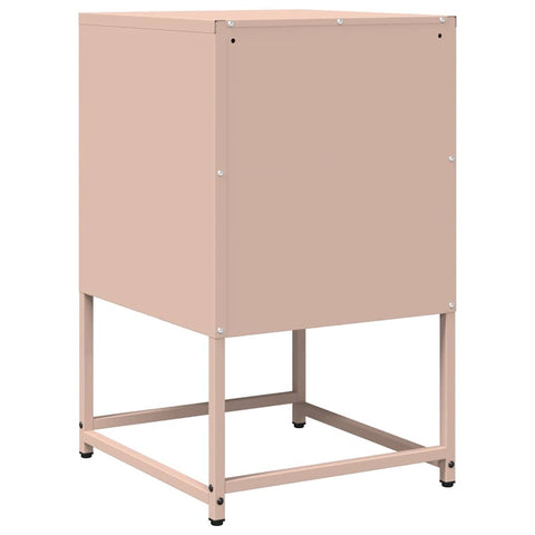 vidaXL Bedside Cabinet Pink 36x39x60.5 cm Cold-rolled Steel