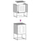 vidaXL Bedside Cabinet Pink 36x39x60.5 cm Cold-rolled Steel