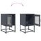 vidaXL Bedside Cabinet Anthracite 36x39x60.5 cm Cold-rolled Steel