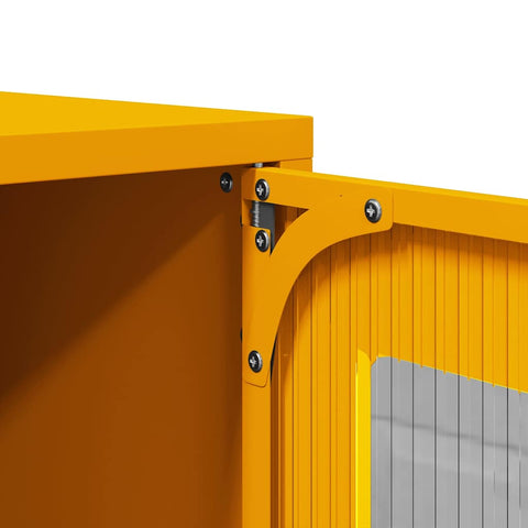 vidaXL Bedside Cabinet Mustard Yellow 36x39x60.5 cm Cold-rolled Steel