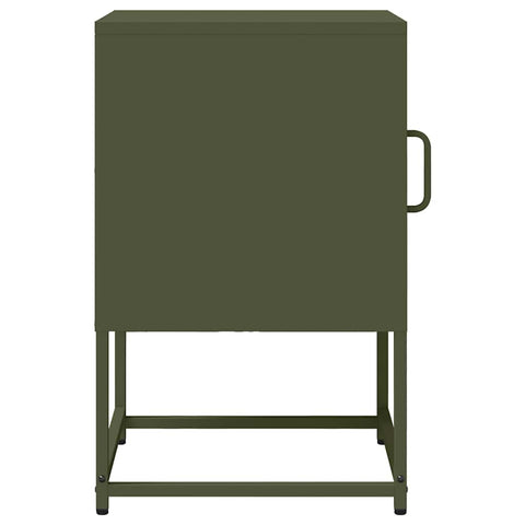vidaXL Bedside Cabinet Olive Green 36x39x60.5 cm Cold-rolled Steel